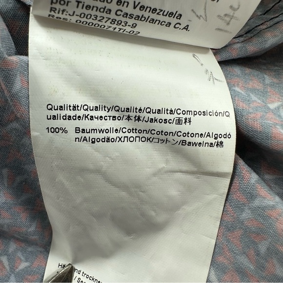 Hugo Boss Red Button Shirt Mens Small Extra Slim Fit Short Sleeve Cotton - Picture 8 of 8